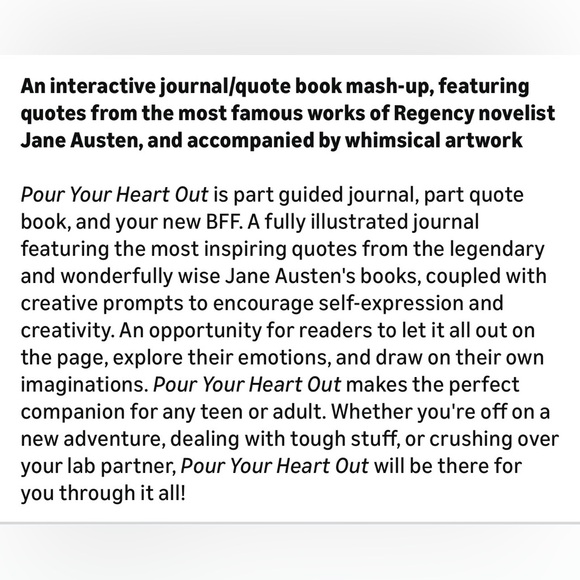 “Pour Your Heart Out” Guided Journal - Picture 2 of 2